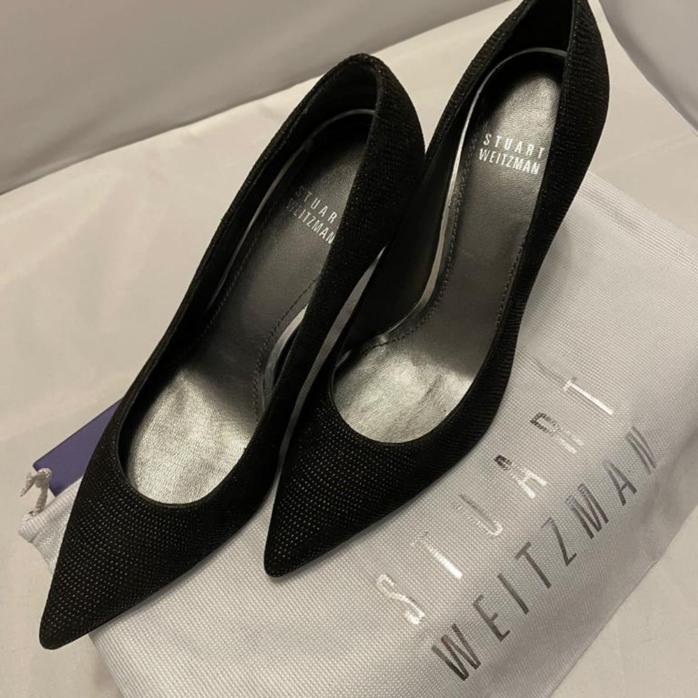 Stuart Weitzman Black Pointed Toe Pumps